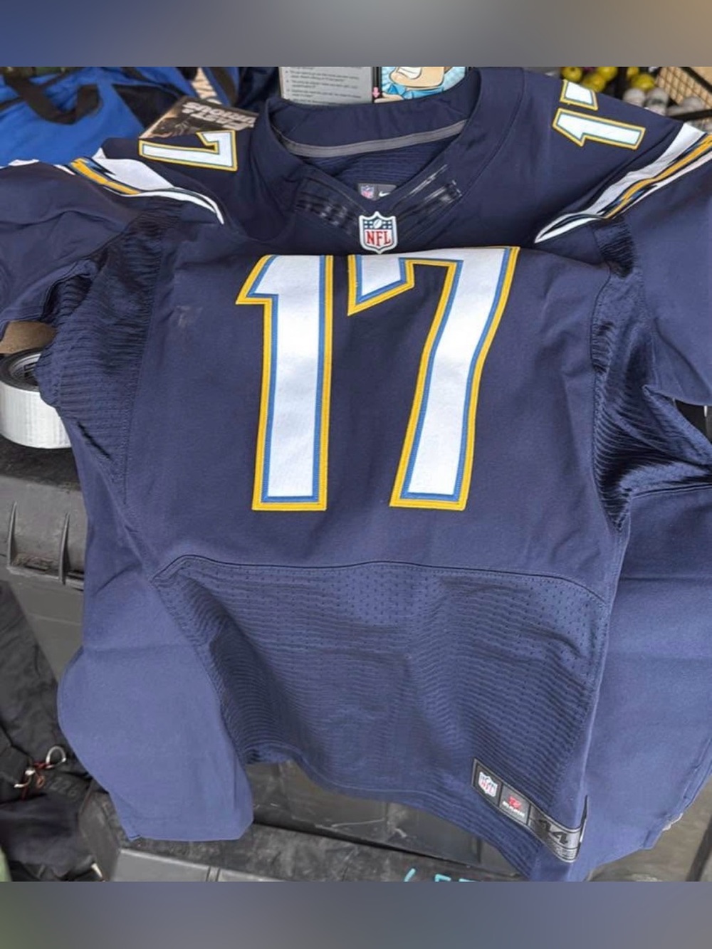 Philip Rivers San Diego Chargers Nike Elite Jersey Navy Blue/Powder Blue Bundle